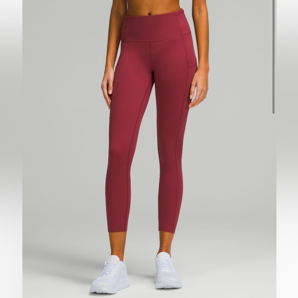 Fast and Free High-Rise Tight 25" *Brushed Nulux, Mulled Wine